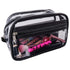 SHANY Clear Makeup Toiletry Pouch with Zippered Compartment – Water-Resistant Travel Organizer Bag