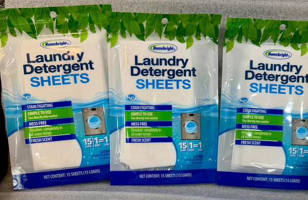 HOMEBRIGHT Home right laundry detergent sheets