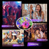 Light Up Scrunchies for Halloween Party, LED Hair Ties for Women & Girls, Glow in the Dark Festival Accessories