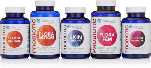 Belle and Bella Probiotic Skin Therapy for Clear Skin | Dual Action Prebiotic + Probiotic | 30 Billion CFU | 30