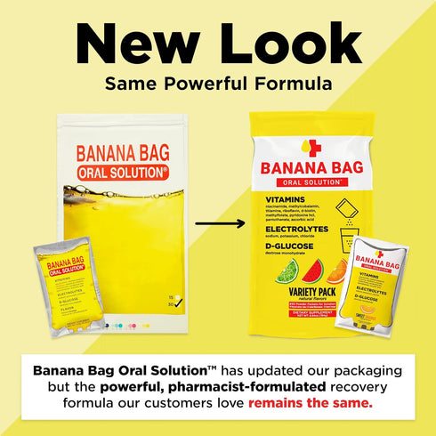 Banana Bag Oral Solution - Pharmacist Recovery Formula, Variety Pack of 6