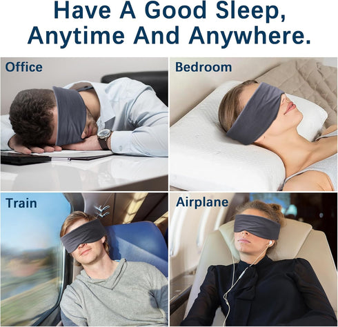 Sleep Eye Mask - Ultra Soft Comfortable Light Blocking Sleeping Mask for Home Sleep Travel Shift Work