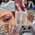 Nails Rhinestones for Crafting, 4000pc Kit A with 6 Sizes SS20 Flatback Rhinestones, Tweezers, and Picking Pen