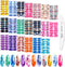 JERCLITY 20 Sheets Candy Color Marbling Nail Polish Strips with Nail File for DIY Nail Art Manicure Kit