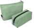 MAGEFY Makeup Bag, 2 PCS Corduroy Makeup Bag for Purse, Cute Travel Cosmetic Pouch for Women and Essentials