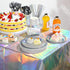 Iridescent Party Supplies, Holographic Paper Plates and Napkins Set for Mermaid Birthday Wedding Party, Serve 25