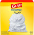 Glad Trash Bags, ForceFlex Tall Kitchen Drawstring Garbage Bags, White, 13 Gallon, 90 Count (Package May Vary)