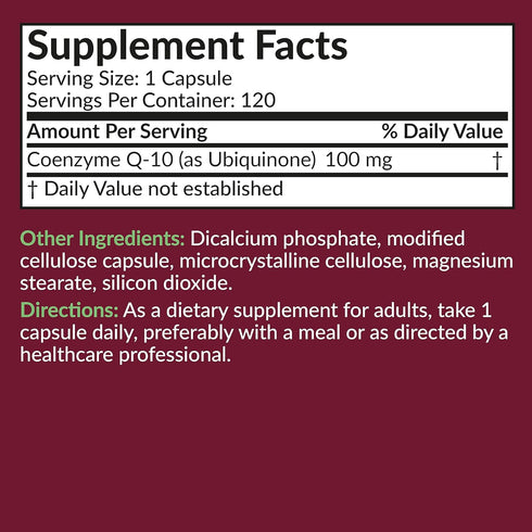 Futurebiotics CoQ10 100 MG, Cellular Energy Production, 120 Vegetarian Capsules