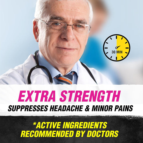 Extra Strength Pain & Headache Reliever Tablets with Aspirin & Caffeine, 24 Count
