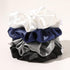 Ivyu 4 Pack Silk Scrunchies for Girls Women, Cute Hair Accessories Ponytail Holder in White, Black, Navy, Gray