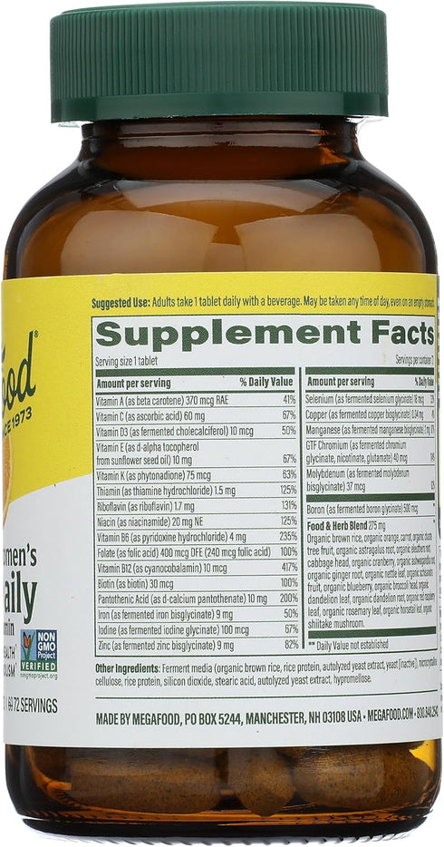 MEGAFOOD Women's One Daily, 72 CT
