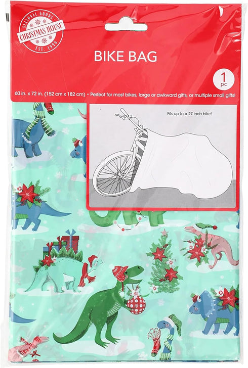 Christmas House Giant Gift Bicycle Bike Bag, 60 in. x 72 in., Assorted Qty 1