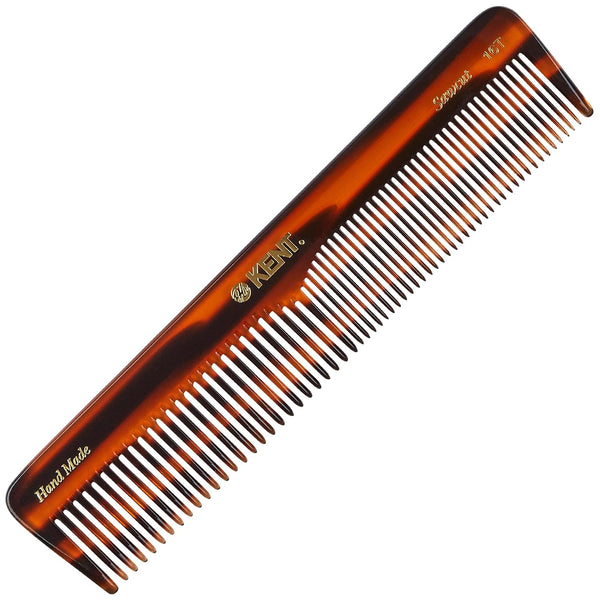 Kent 16T Tortoise Fine and Wide Tooth Comb for Daily Grooming, Detangling Combs for All Hair Types