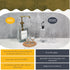 eBun Goldengleam 37oz Mouthwash Dispenser for Bathroom, Gold Plastic Pump, Glass Mouthwash Bottle with Cups