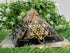 Large Orgone Pyramid of Shungite Stones, Metatron Cube Orgonite Pyramid for Positive Energy