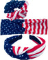 Red White and Blue Patriotic American Flag Headband, USA Twist Headband