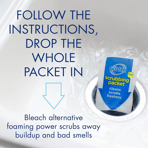 Glisten Garbage Disposer Cleaner and Freshener, 16 Packets with Foaming Action, Lemon Scent, Removes Buildup