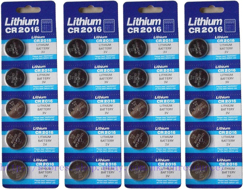 Generic Cr2016 Br2016 2016 3V Lithium Batteries, 20 Pcs, 4 Cards FBA