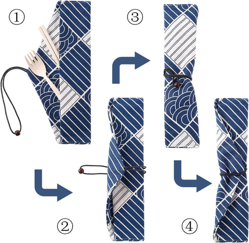 5 Pcs Straw Carrying Pouch Kit, Reusable Straw Bag, Portable Travel Bag for Cutlery and Cleaning Brush Straws