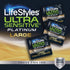 Lifestyles Ultra Sensitive Platinum Large Latex Condoms - Maximum Pleasure