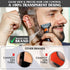 Men's Beard Shaping Tool with Inbuilt Comb for Goatee Mustache Sideburns, Transparent Template (Clear)
