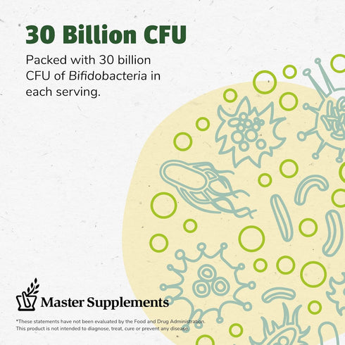 Master Supplements TruBifido - 30 Capsules, Powerful Probiotic for Colon Health & Energy, Gluten Free