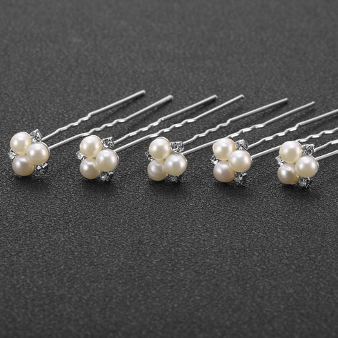 WILLBOND 18 Pcs Bridal Hair Accessories, Pearl Hair Pins Crystal Bobby Pins for Brides, Bridesmaids, Flower Girls