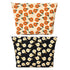 2 Pieces Large Corduroy Makeup Bag, Orange Black Flower Cosmetic Bag, Cute Aesthetic Travel Toiletry Organizer for Women