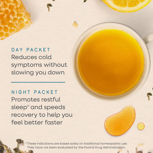 Packets, 12 Count Natures Way Umcka Cold Relief Hot Drink, Day & Night Homeopathic Cold Medicine with Clinically Proven