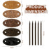 Leather Hair Clip with Stick Faux Leather Hair Barrette Hair Tie Leather and Stick Hair Slide Oval Shape Hair Pins Ponytail Holders Hair Accessories for Women Girls (Vintage Style,5)
