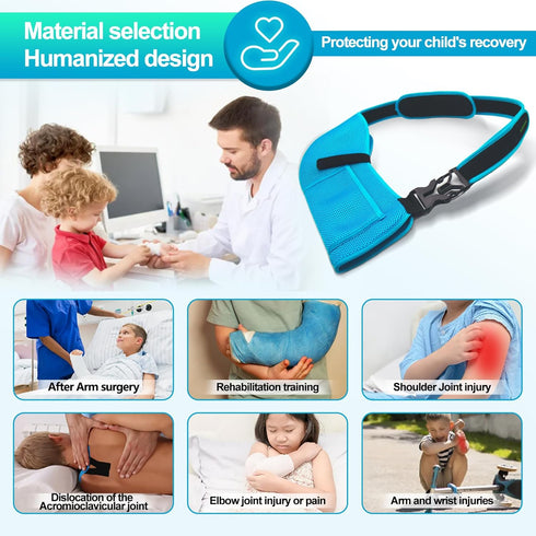 Arm Sling Shoulder Injury Brace for Kids, Medical Sling with Shoulder Pad for Rotator Cuff Injury Support