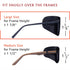 Large Silk Eye Patch for Adults Kids - Big Glasses to Cover Either Eye (Large, Black)
