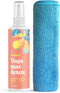 ASUTRA Yoga Mat Cleaner Spray (Calming Citrus) - 4 fl oz - Organic Essential Oils, Deep-Cleansing Microfiber Towel