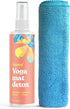 ASUTRA Yoga Mat Cleaner Spray (Calming Citrus) - 4 fl oz - Organic Essential Oils, Deep-Cleansing Microfiber Towel