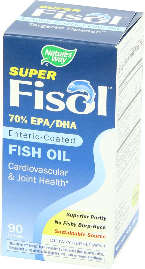 Nature's Way Super Fisol Fish Oil, 90 Softgels, Supports Heart and Joint Health*