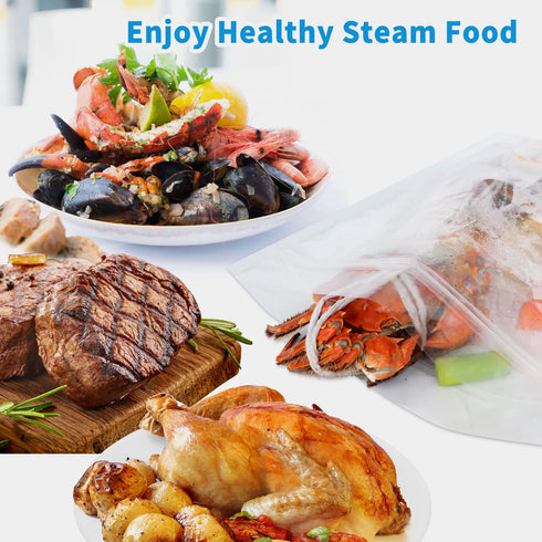 Large Seafood Cooking & Storage Bags - Perfect for Fish, Crab, Shrimp & Veggies