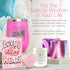 LOVE Box Spa Gift Set for Women - 6pcs Self Care Kit with Lotion, Soap, Bath Bomb, Pink Tumbler - Spa Gift Baskets