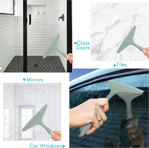 PHYEX 2-Pack Window Squeegees Scrubber for Cleaning Shower, Glass, Window, Tiles