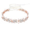 Oriamour Bridal Headpiece, Flower Design Wedding Headband Hair Accessories (Rose Gold)