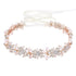 Oriamour Bridal Headpiece, Flower Design Wedding Headband Hair Accessories (Rose Gold)