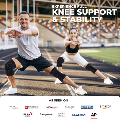 Modvel Compression Knee Brace - 2 Pack Knee Support Sleeve for Men & Women, Running Pain Relief, Arthritis, Meniscus
