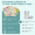Pack 12 Reusable Paper Towels Washable, of Paperless Kitchen Towels Roll - Surprise Prints, Super Soft Eco-Friendly