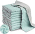 20 Pack Kitchen Dish Cloths - Super Absorbent Microfiber Cleaning Cloths for Dishes, Kitchen, Bathroom, Car (Grey &