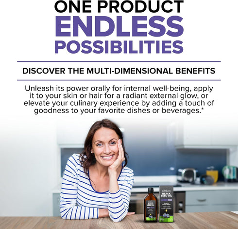 ORZAX 5000 mg Black Seed Oil - Organic Cold Pressed Drops with 50 mg Thymoquinone for Immune Support