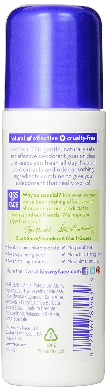 Kiss My Face Liquid Rock Roll-On Deodorant, Sport, Aluminum Chlorohydrate Free, 3 Oz Roll On