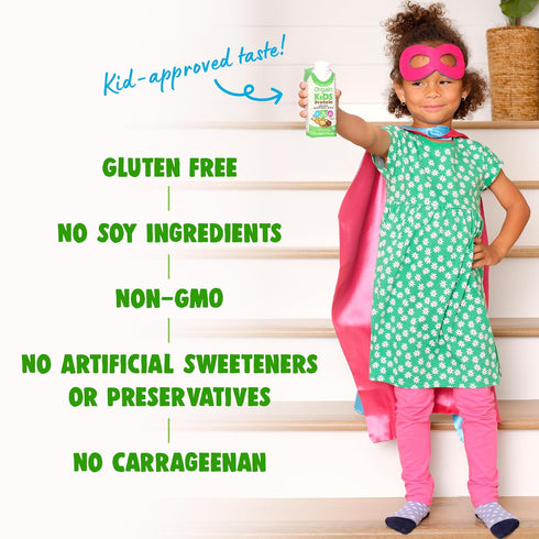 Orgain Organic Kids Nutritional Protein Shake, Chocolate, 8g Dairy Protein, 3g Fiber, 22 Vitamins & Minerals, 4 Pack