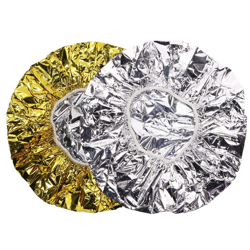 Tupalizy 4PCS Deep Conditioning Heat Cap, Aluminum Foil Shower Cap for Hair Dying & Hot Oil Treatments