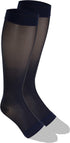 Truform Sheer Compression Stockings, 15-20 mmHg, Women's Knee High Length, Open Toe, 20 Denier, Navy, Medium