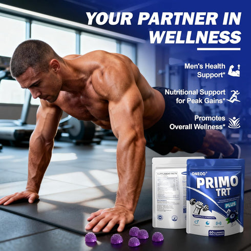Oneoo Gummies, Gummies Gummy Primo TRT Official Primo TRT for Men, Maximum Strength Energy Support, Primo TRT Male