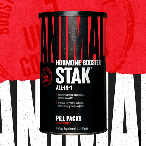 Animal Stak Complete Natural Hormone Booster Supplement, 1 Month Cycle, with Tribulus and Estrogen Blockers